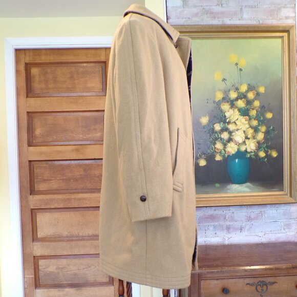 Vintage 1960s / 70s ZERO KING Wool/Nylon Car Coat Plaid Inside USA Men's Size 40 - Picture 5 of 16